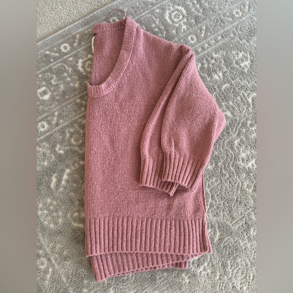 Free People Women's Over-sized Sweater, Size Large, Color Pink - Picture 7 of 8